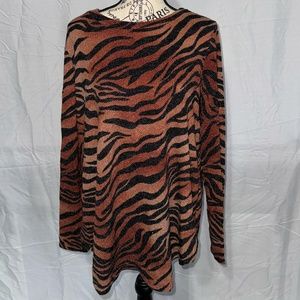Long Sleeve Tiger Striped Sweater